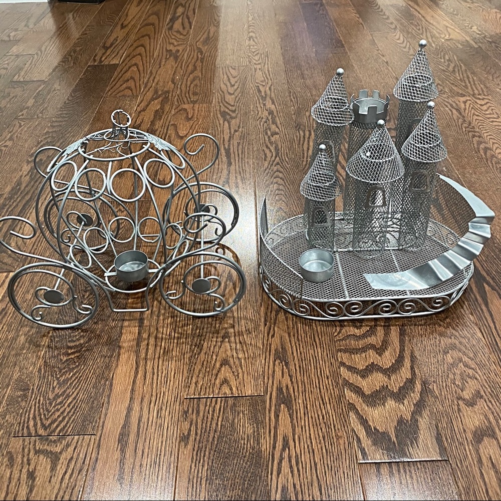 🚫SOLD🚫 {Disney} 2-Pc Tea Light Chariot, Castle - Picture 1 of 6